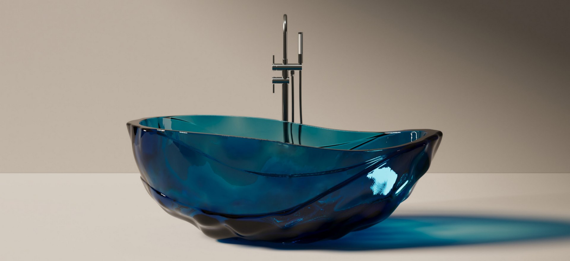 Translucent Resin Bathtub CPG-8852-Blue