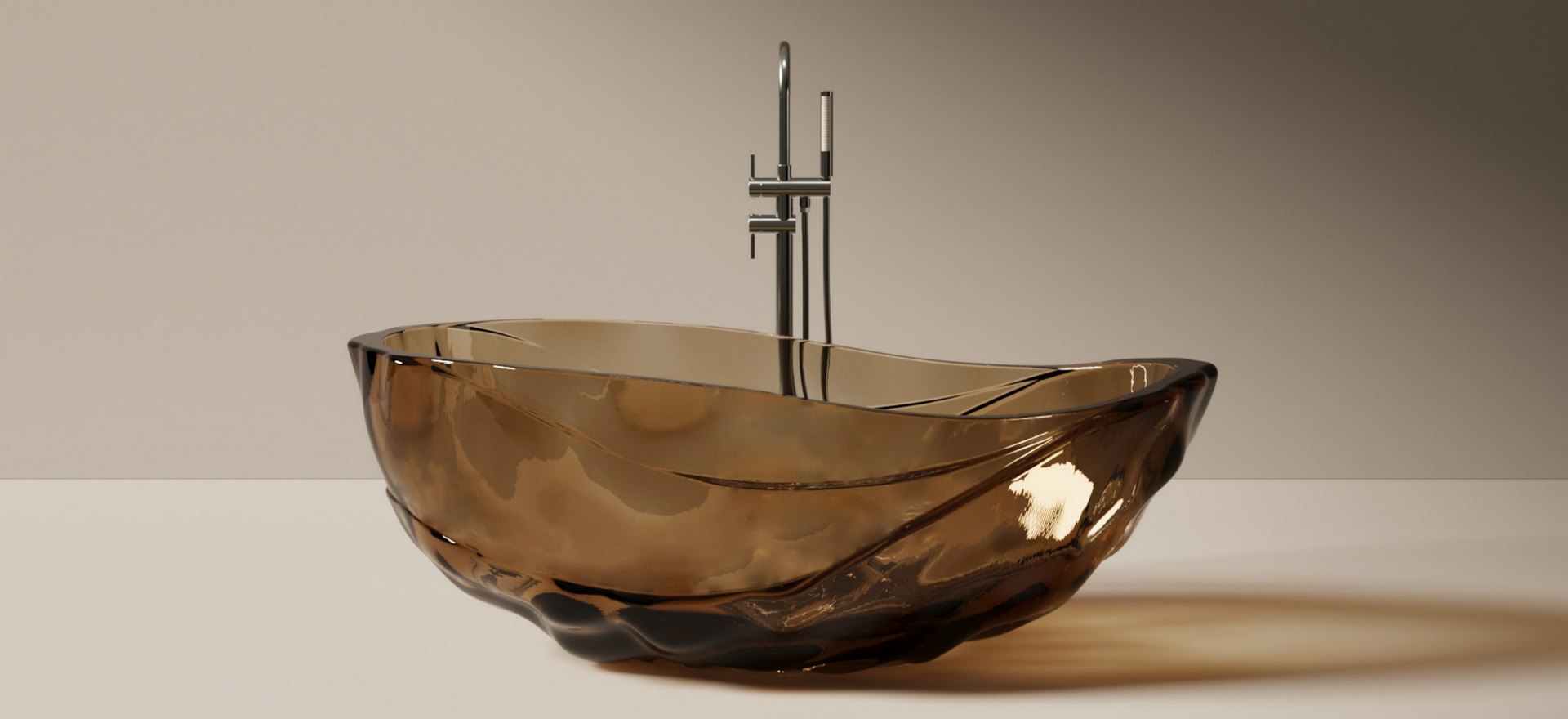 Translucent Resin Bathtub CPG-8852-Brown