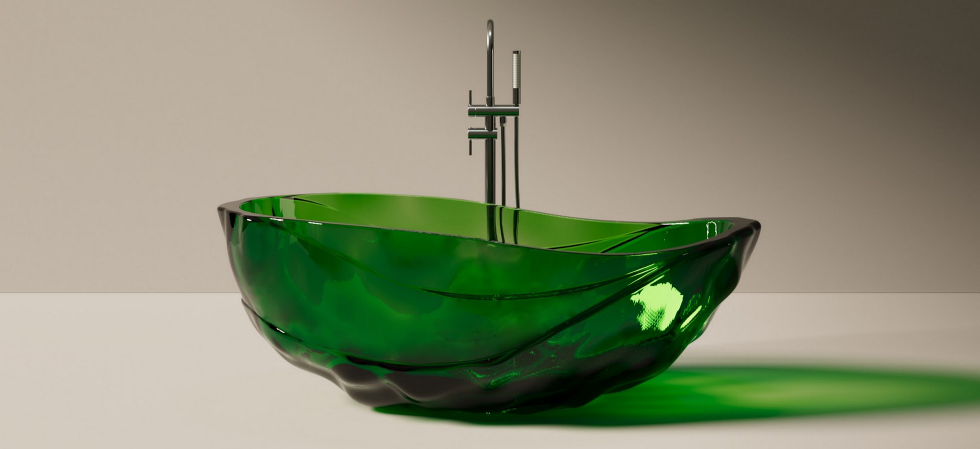 Translucent Resin Bathtub CPG-8852-Green