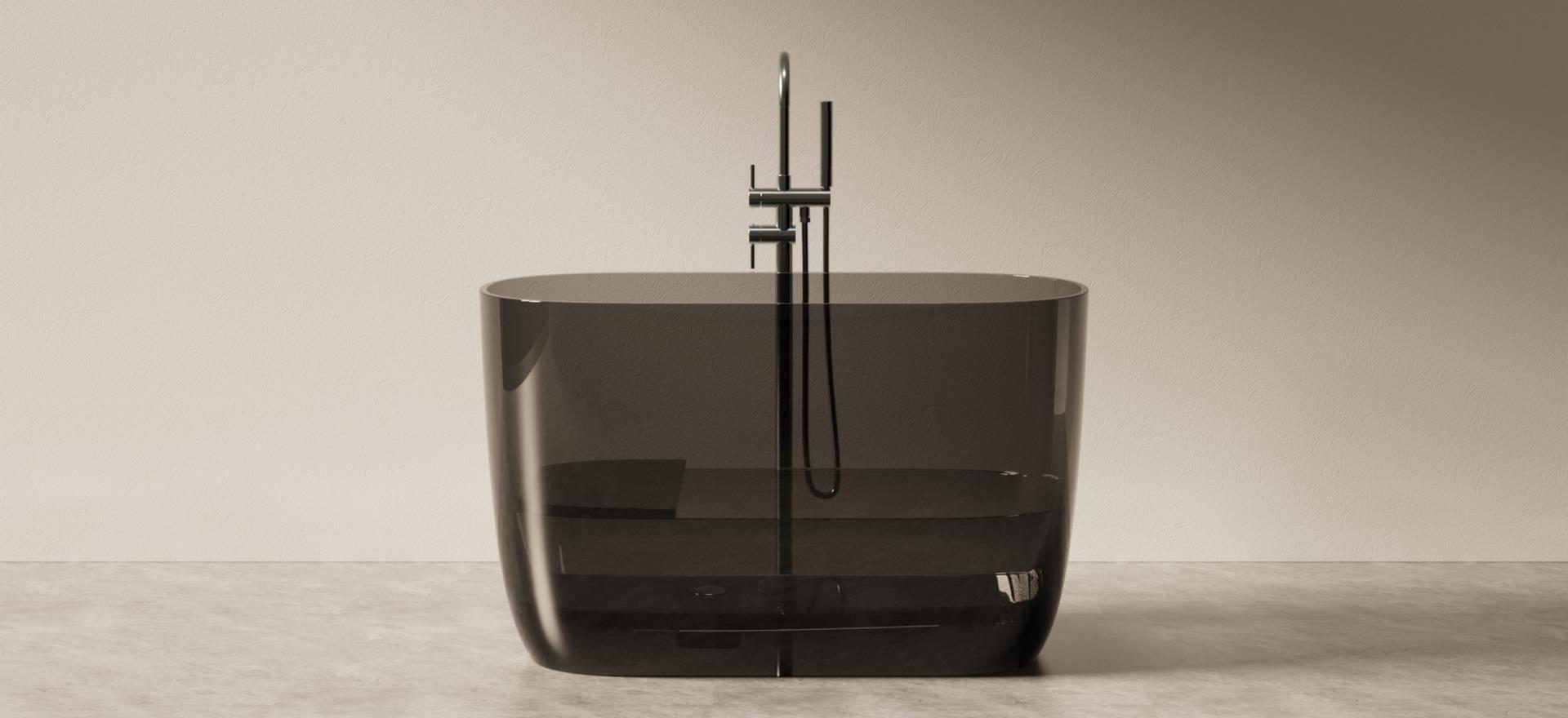 Translucent Resin Bathtub CPG-8853-Black