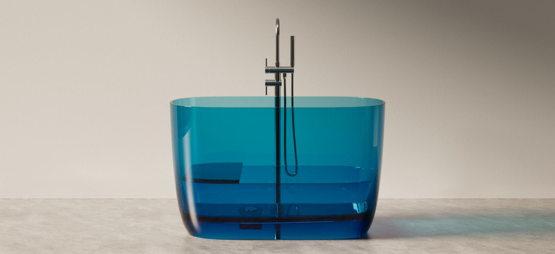 Translucent Resin Bathtub CPG-8853-Blue