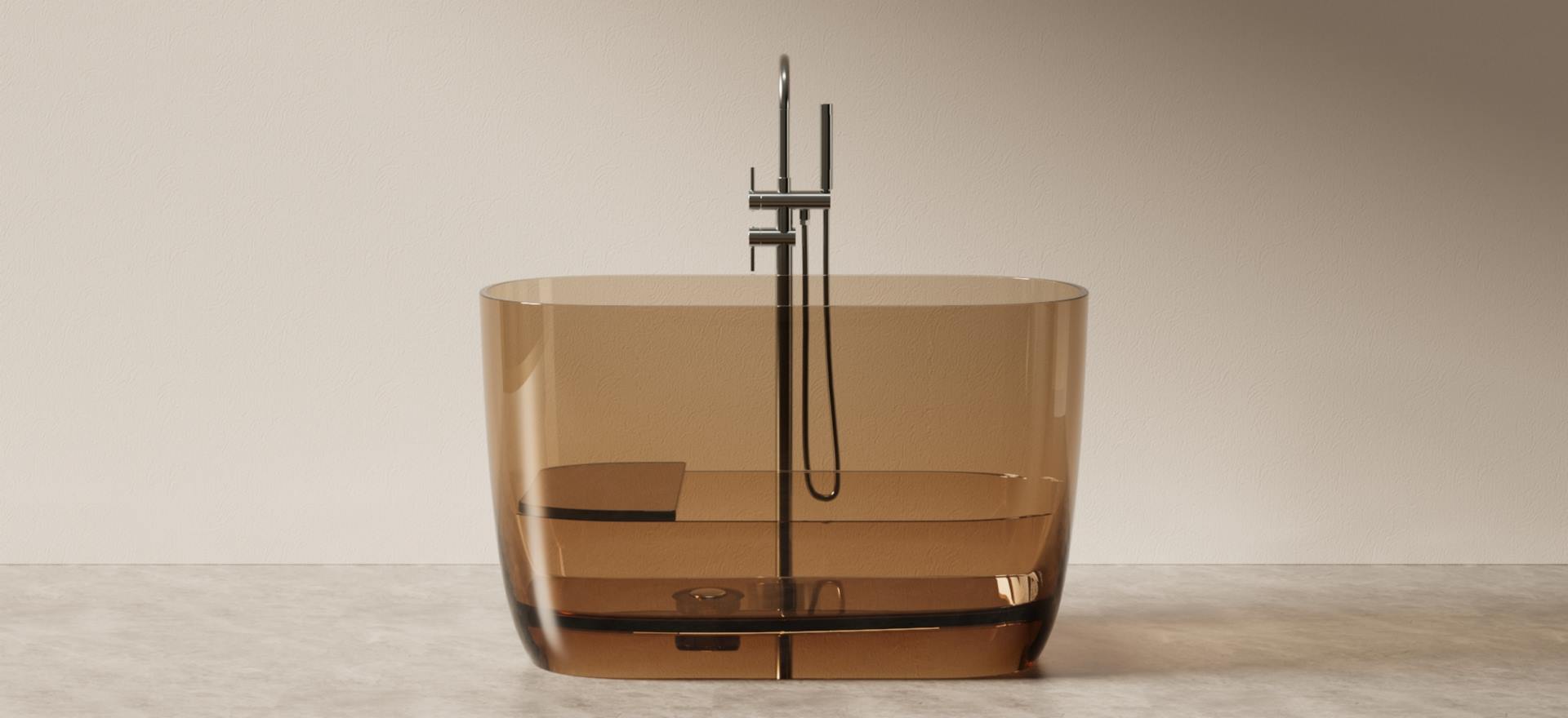 Translucent Resin Bathtub CPG-8853-Brown