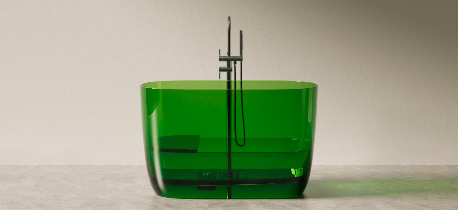 Translucent Resin Bathtub CPG-8853-Green
