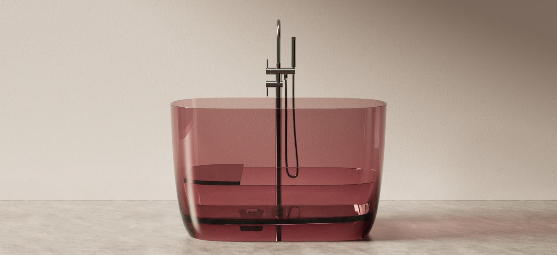 Translucent Resin Bathtub CPG-8853-Pink