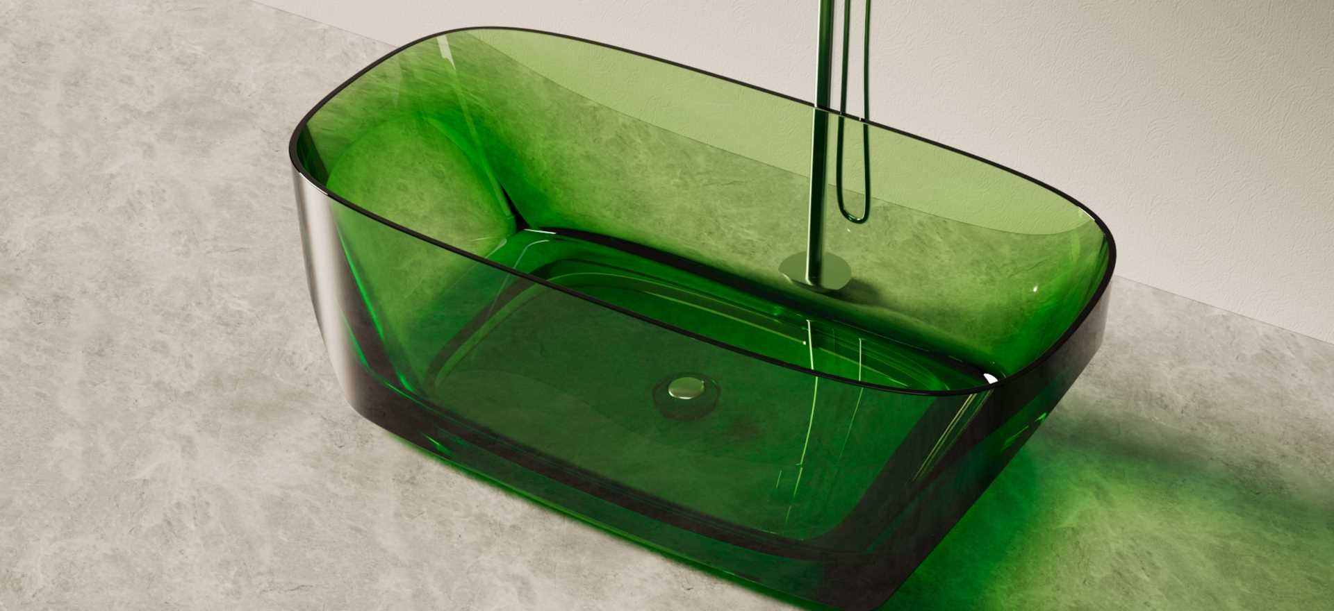 Translucent Resin Bathtub CPG-8855-2