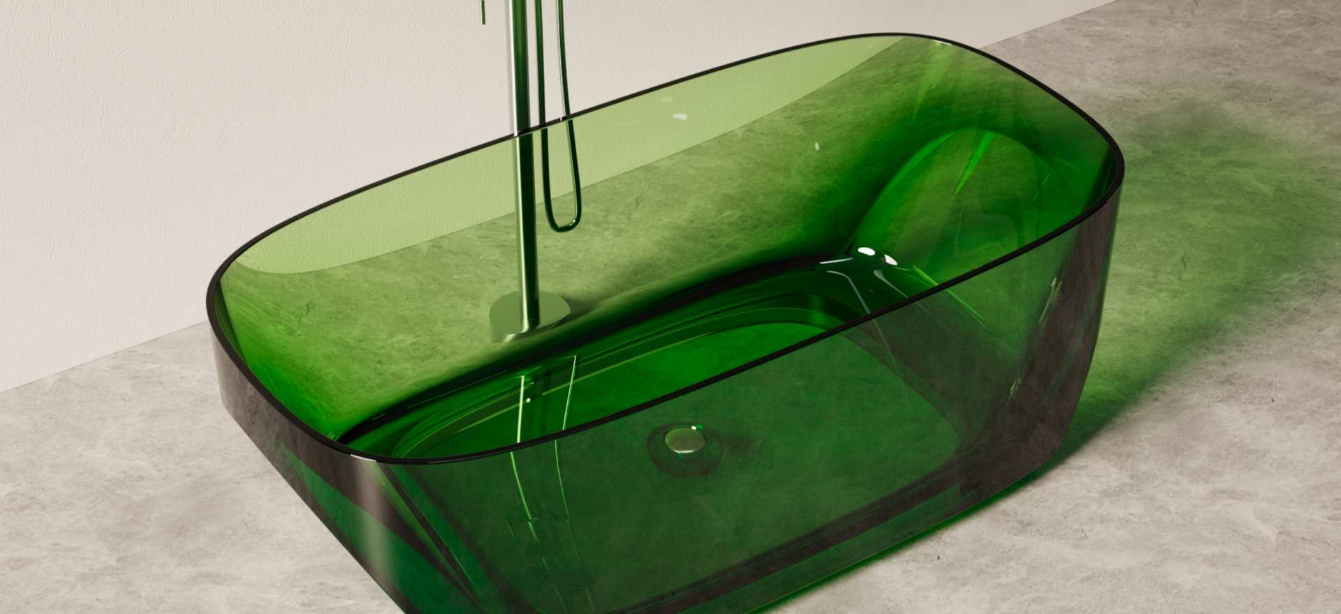 Translucent Resin Bathtub CPG-8855-3