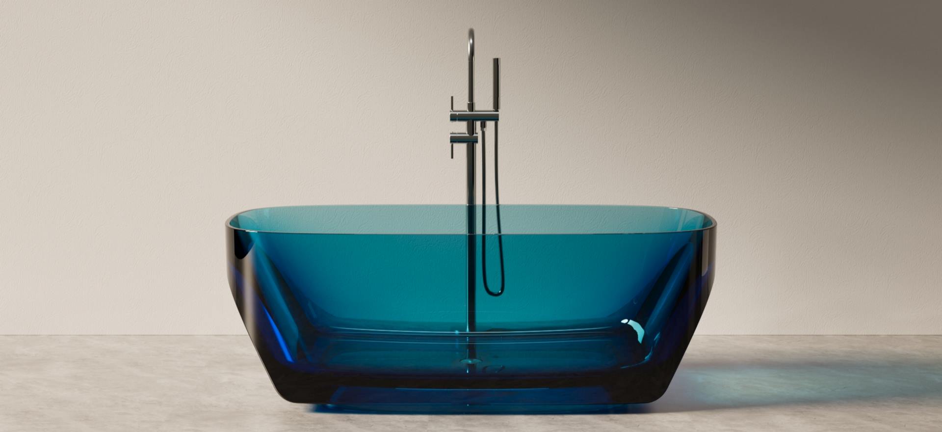 Translucent Resin Bathtub CPG-8855-Blue