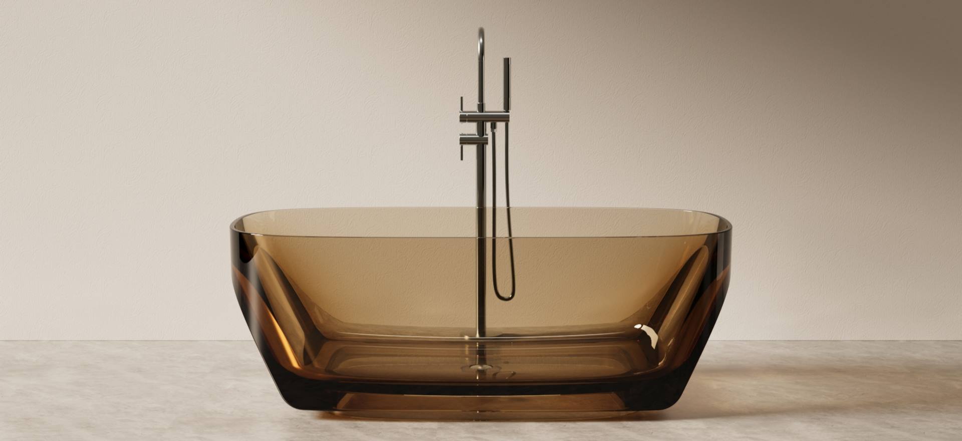 Translucent Resin Bathtub CPG-8855-Brown