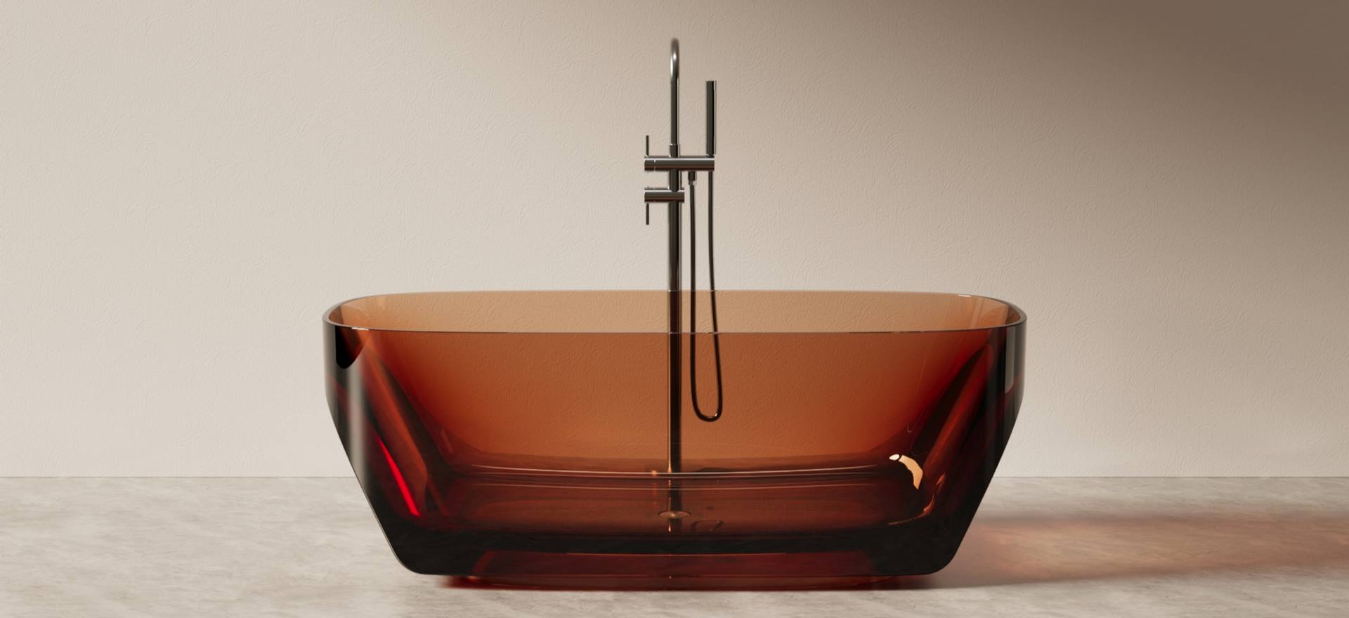 Translucent Resin Bathtub CPG-8855-Orange