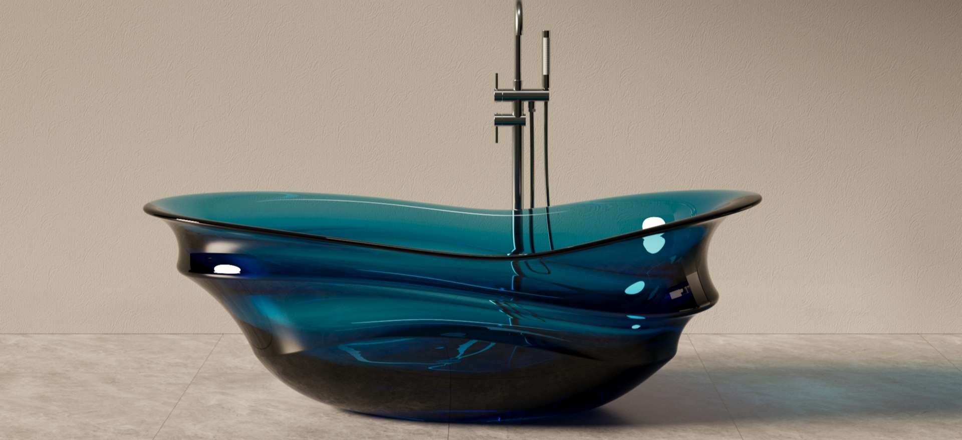 Translucent Resin Bathtub CPG-8856-Blue