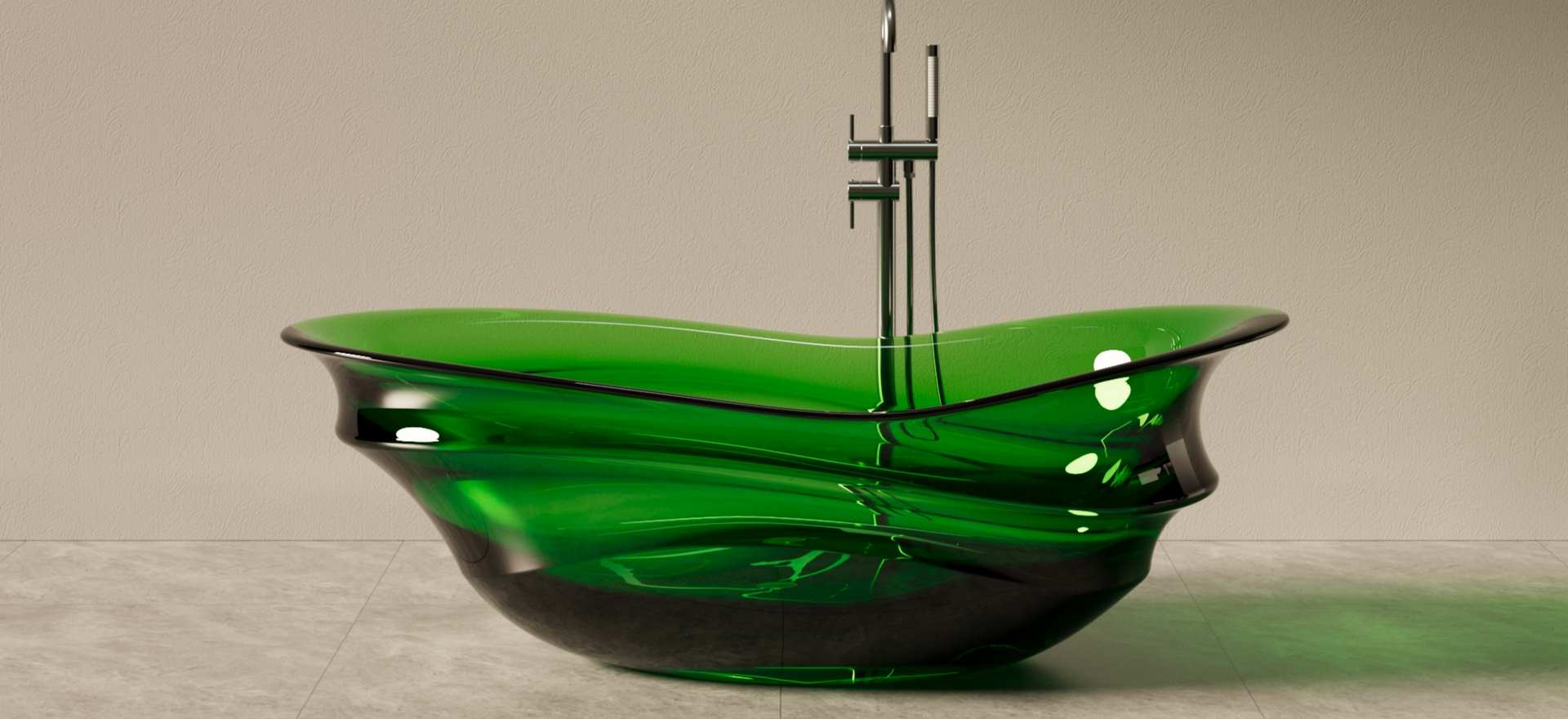 Translucent Resin Bathtub CPG-8856-Green