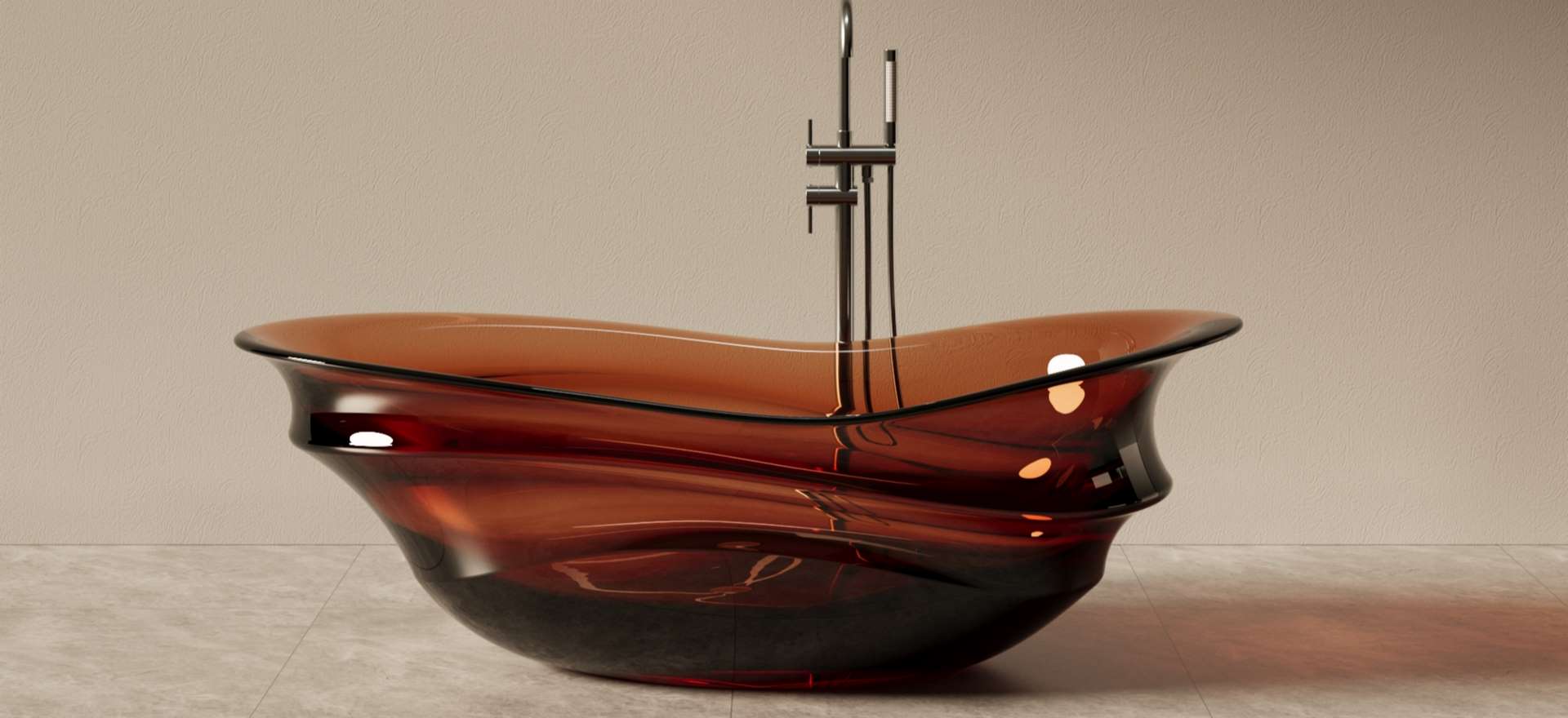 Translucent Resin Bathtub CPG-8856-Orange