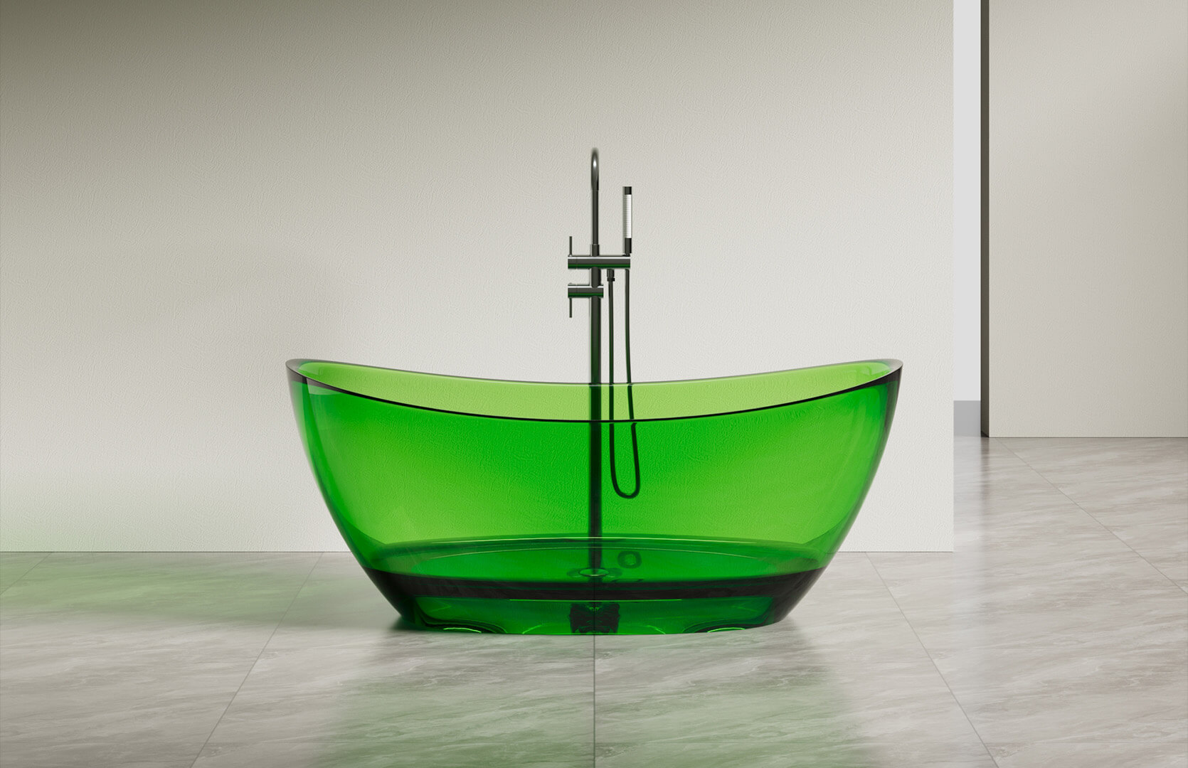Translucent Resin Deep Freestanding Tub CPG-8826