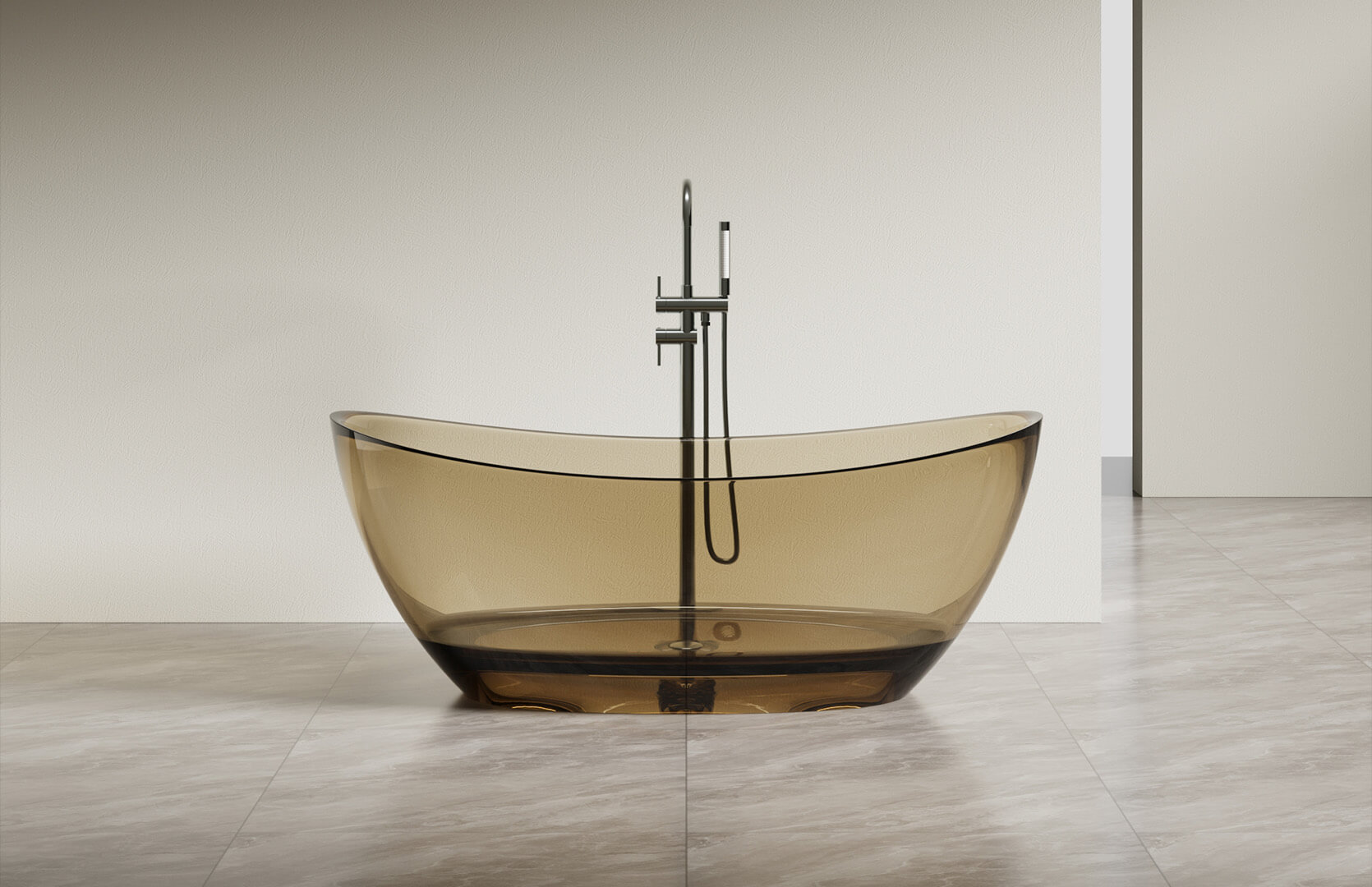 Translucent Resin Deep Freestanding Tub CPG-8826 Yellow