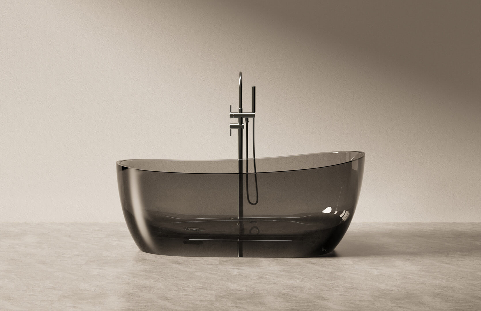 Translucent Resin Freestanding Air Tub CPG-8828 Black