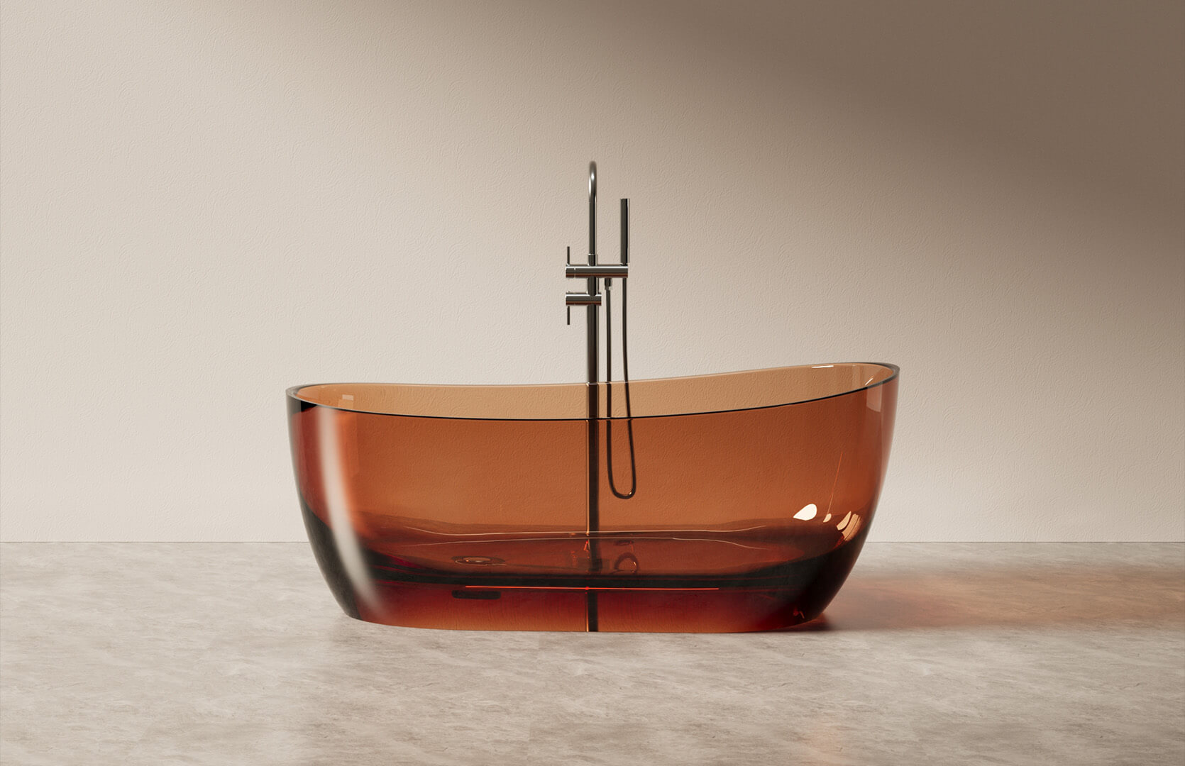 Translucent Resin Freestanding Air Tub CPG-8828 Brown