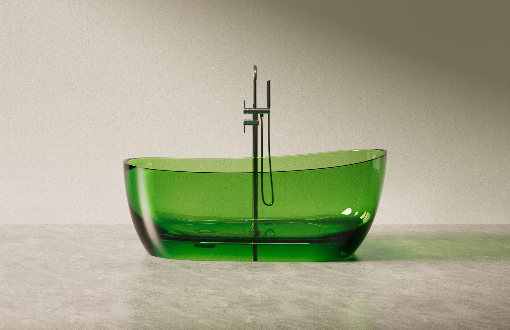 Translucent Resin Freestanding Air Tub CPG-8828 Green