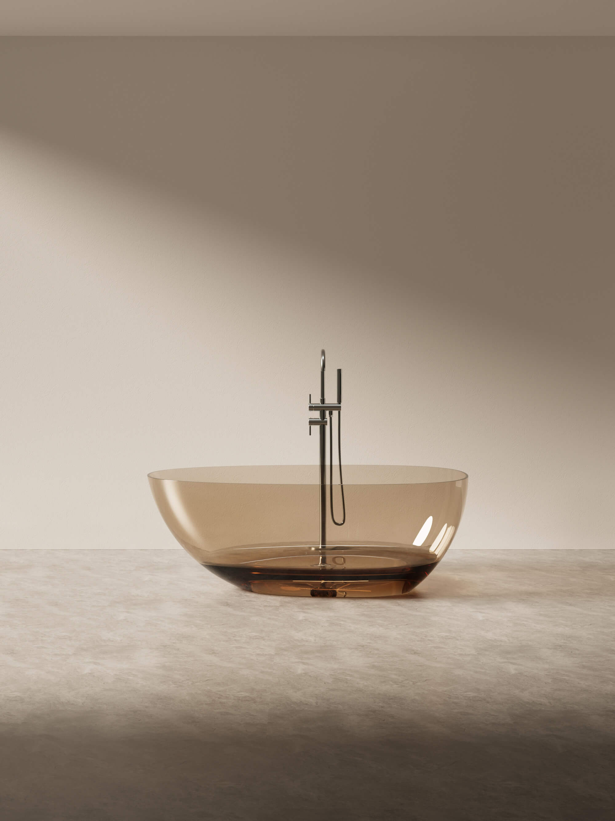 Translucent Resin Freestanding Bathtub CPG-8802B