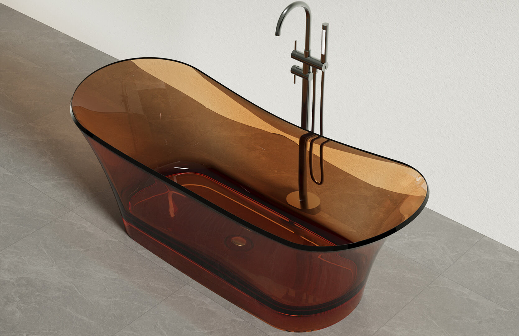 Translucent Resin Freestanding Small Soaking Tub-CPG-8832