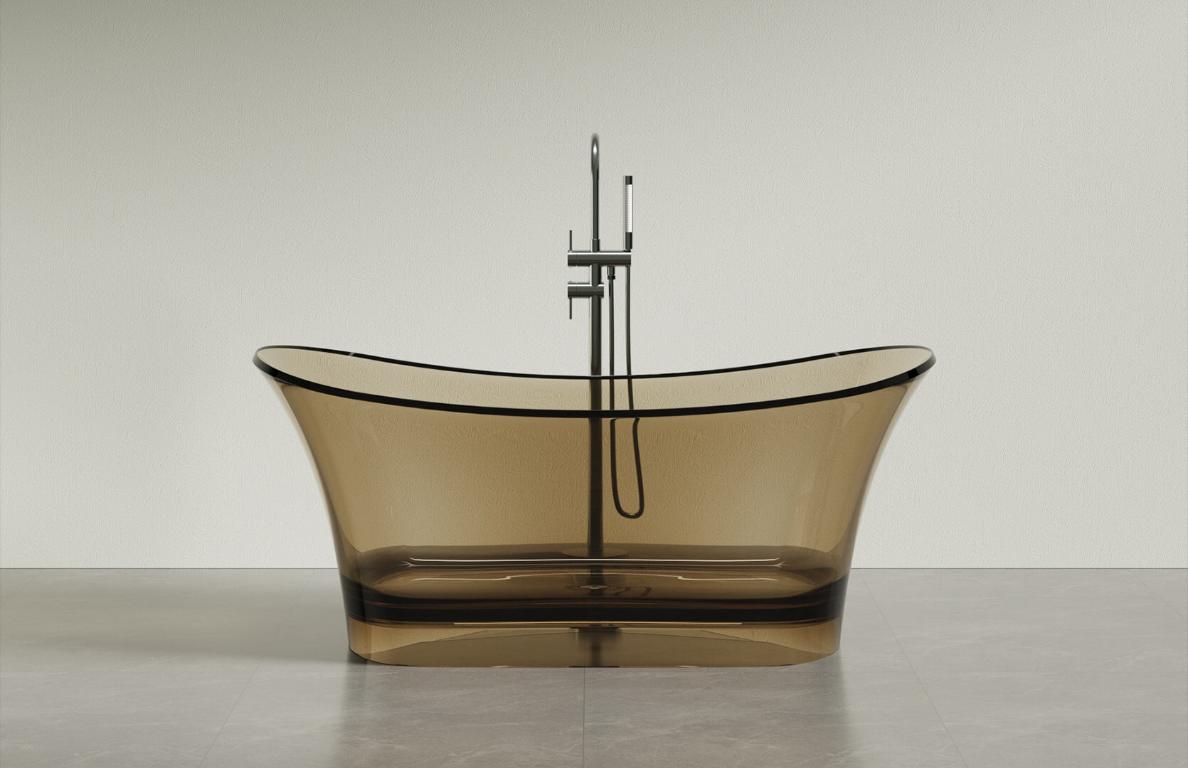 Translucent Resin Freestanding Small Soaking Tub CPG-8832 Yellow