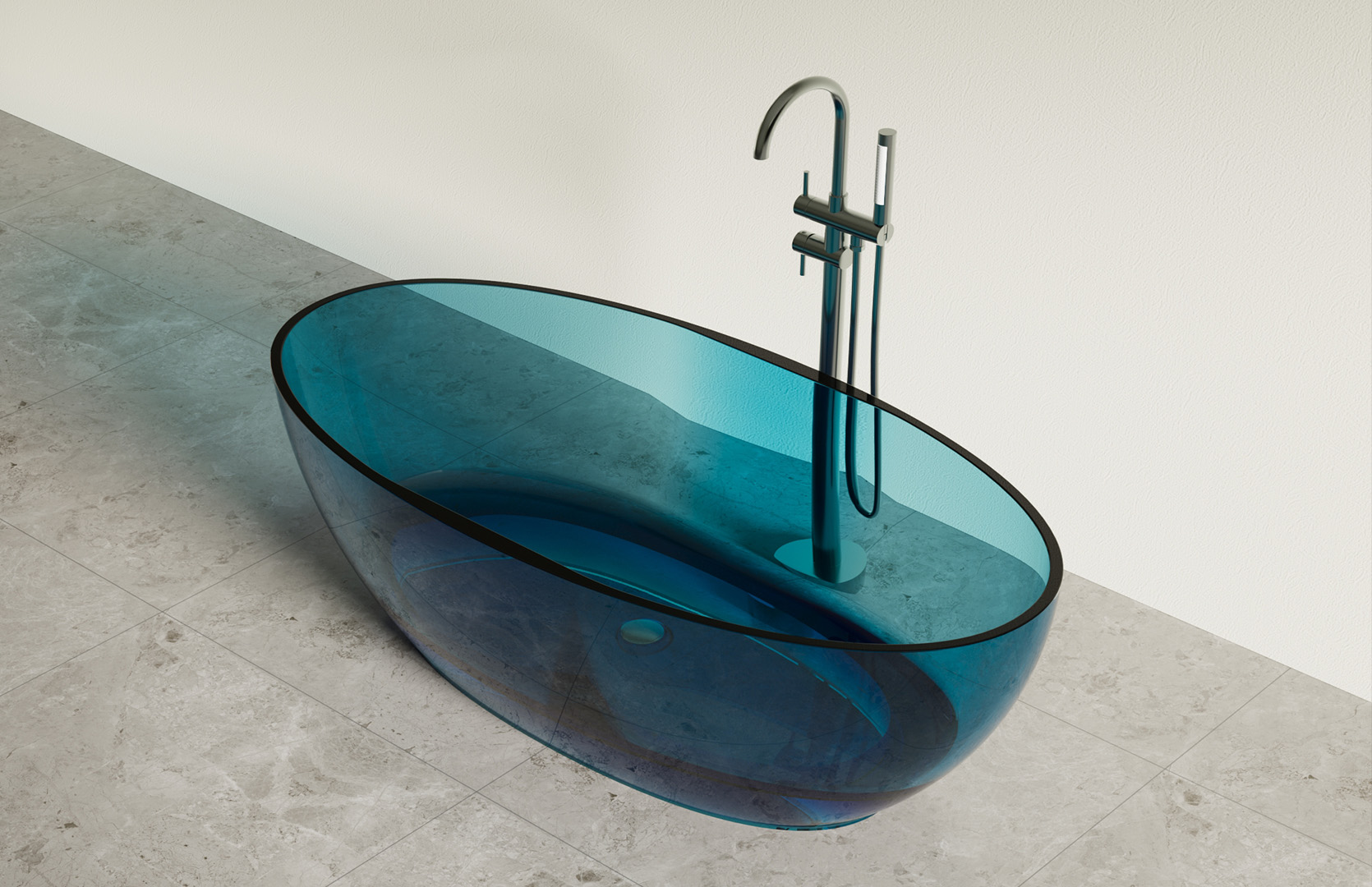 Translucent Resin Freestanding Spa Tub-CPG-8813