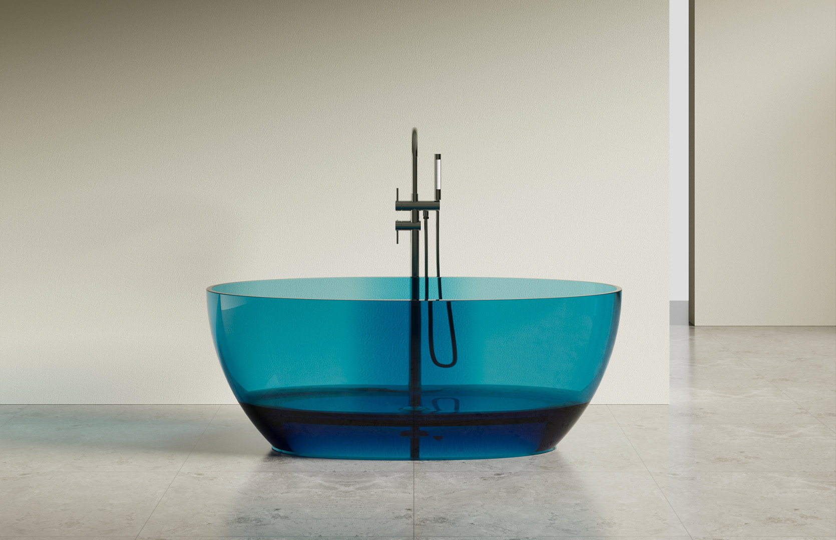 Translucent Resin Freestanding Spa Tub CPG-8813