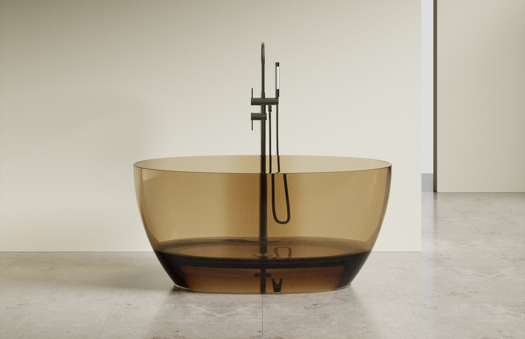 Translucent Resin Freestanding Spa Tub CPG-8813 Yellow