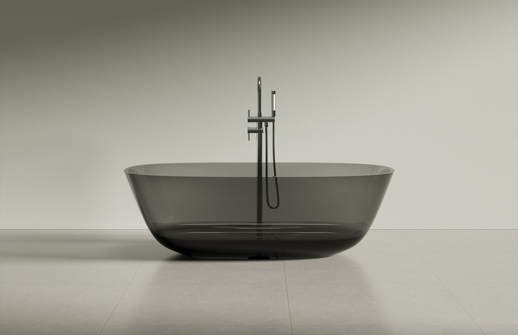Translucent Resin Large Freestanding Tub CPG-8823B