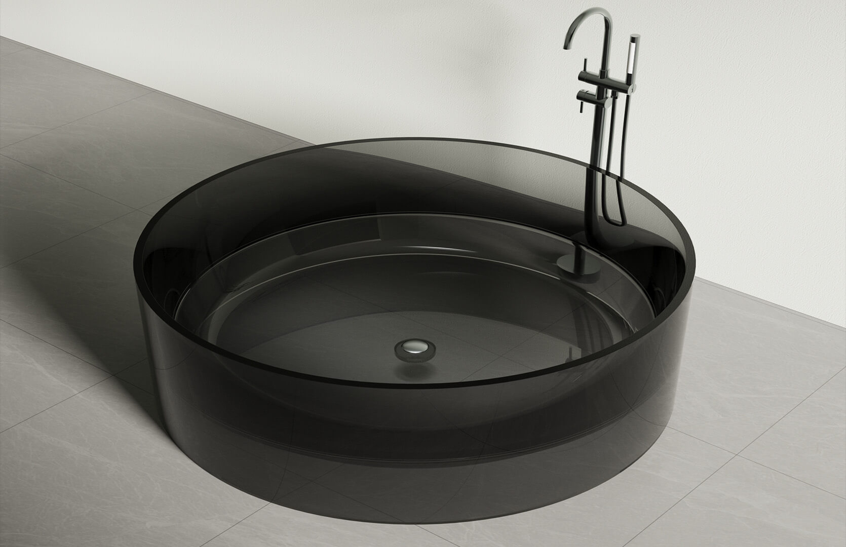 Translucent Resin Modern Freestanding Tub-CPG-8818