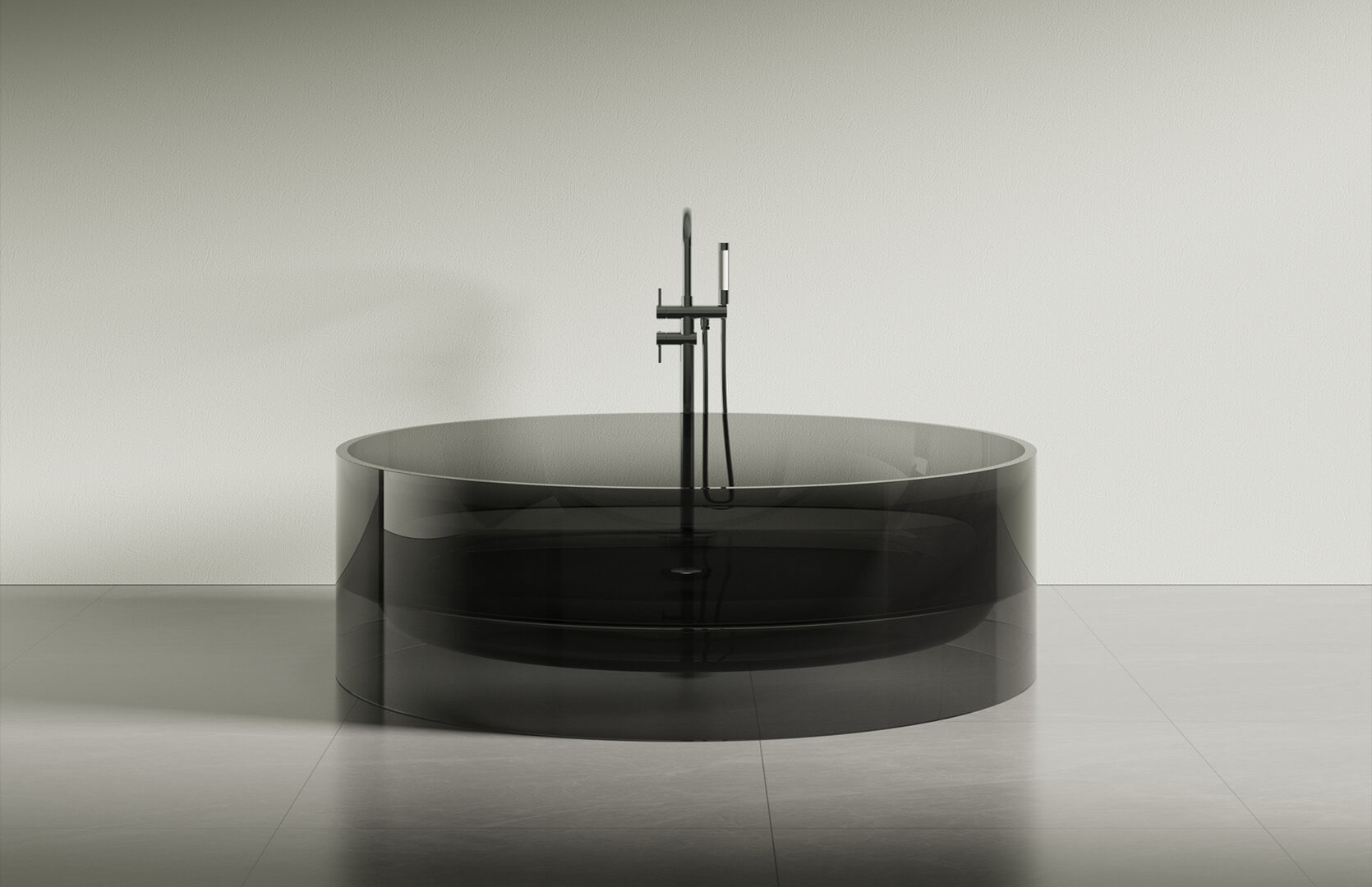Translucent Resin Modern Freestanding Tub CPG-8818