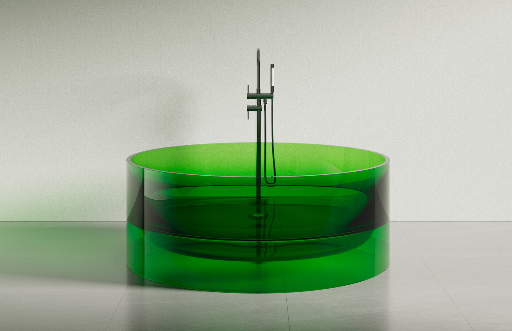 Translucent Resin Modern Freestanding Tub CPG-8818 Green