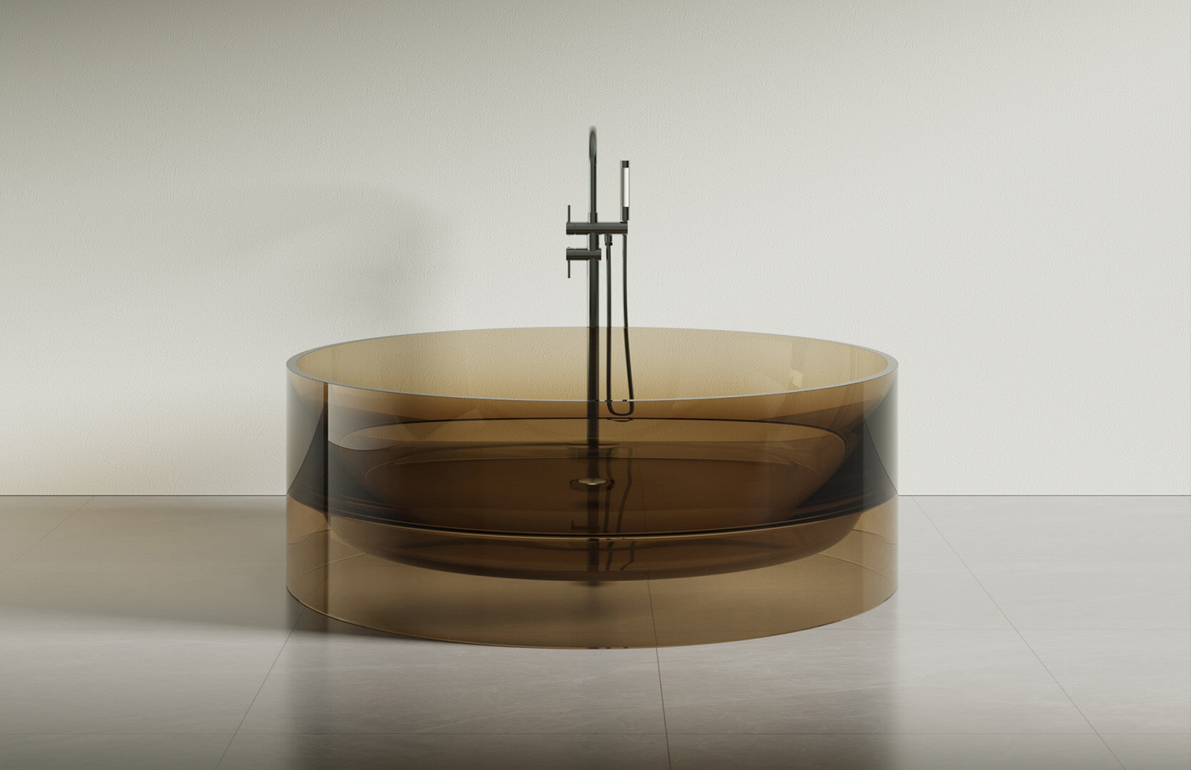 Translucent Resin Modern Freestanding Tub CPG-8818 Yellow