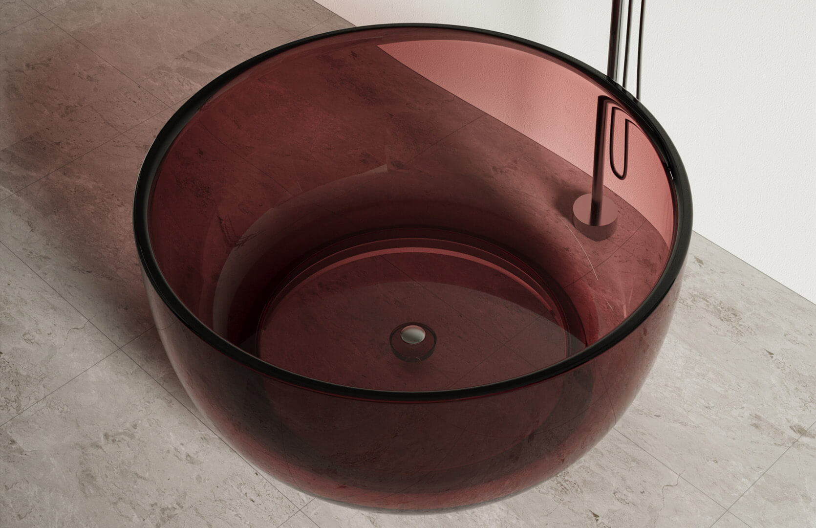 Translucent Resin Short Freestanding Tub-CPG-8815