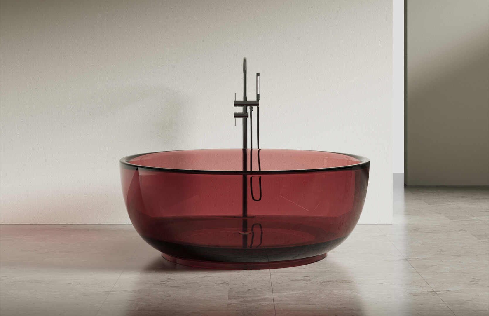 Translucent Resin Short Freestanding Tub CPG-8815