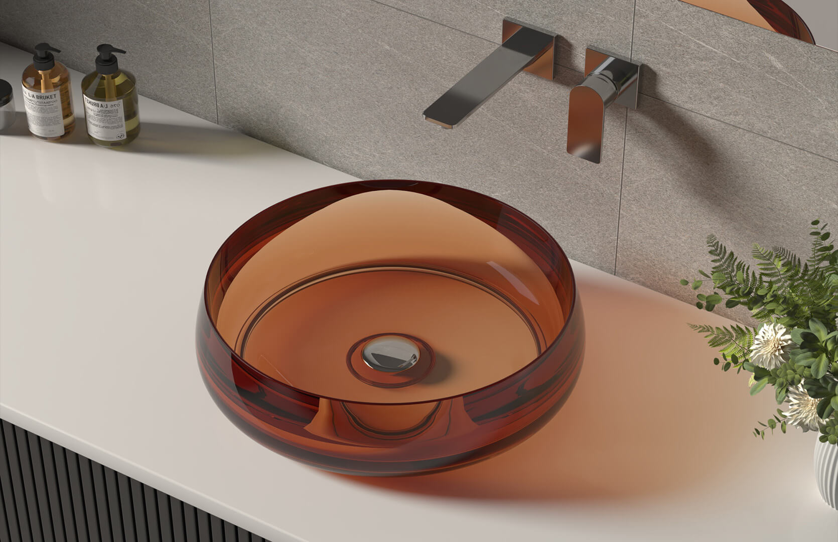 Translucent Resin Sink and Countertop__ CPG-2261