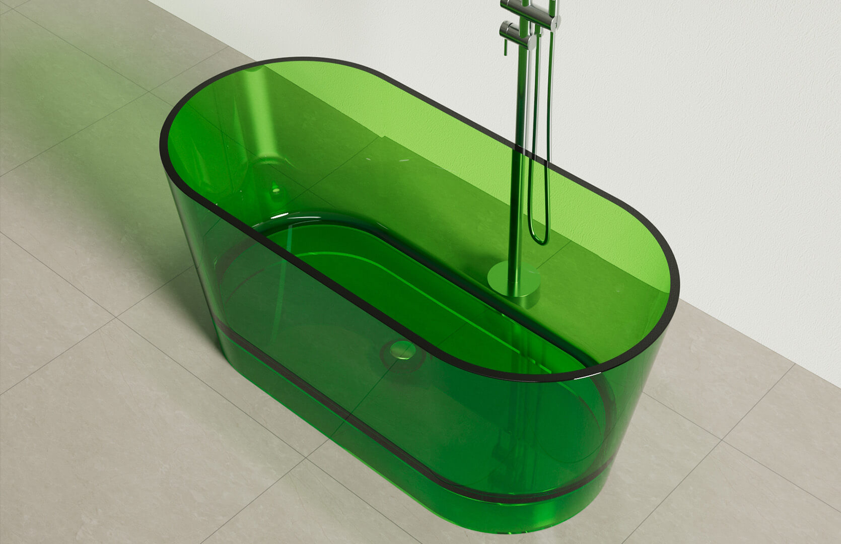 Translucent Resin Small Freestanding Soaking Tub_-CPG-8816A