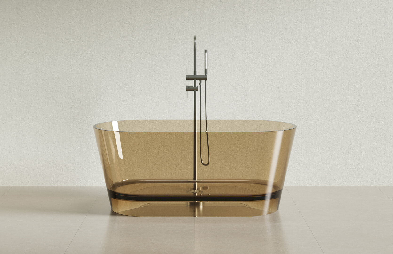 Translucent Resin Small Freestanding Soaking Tub_ CPG-8816A Yellow