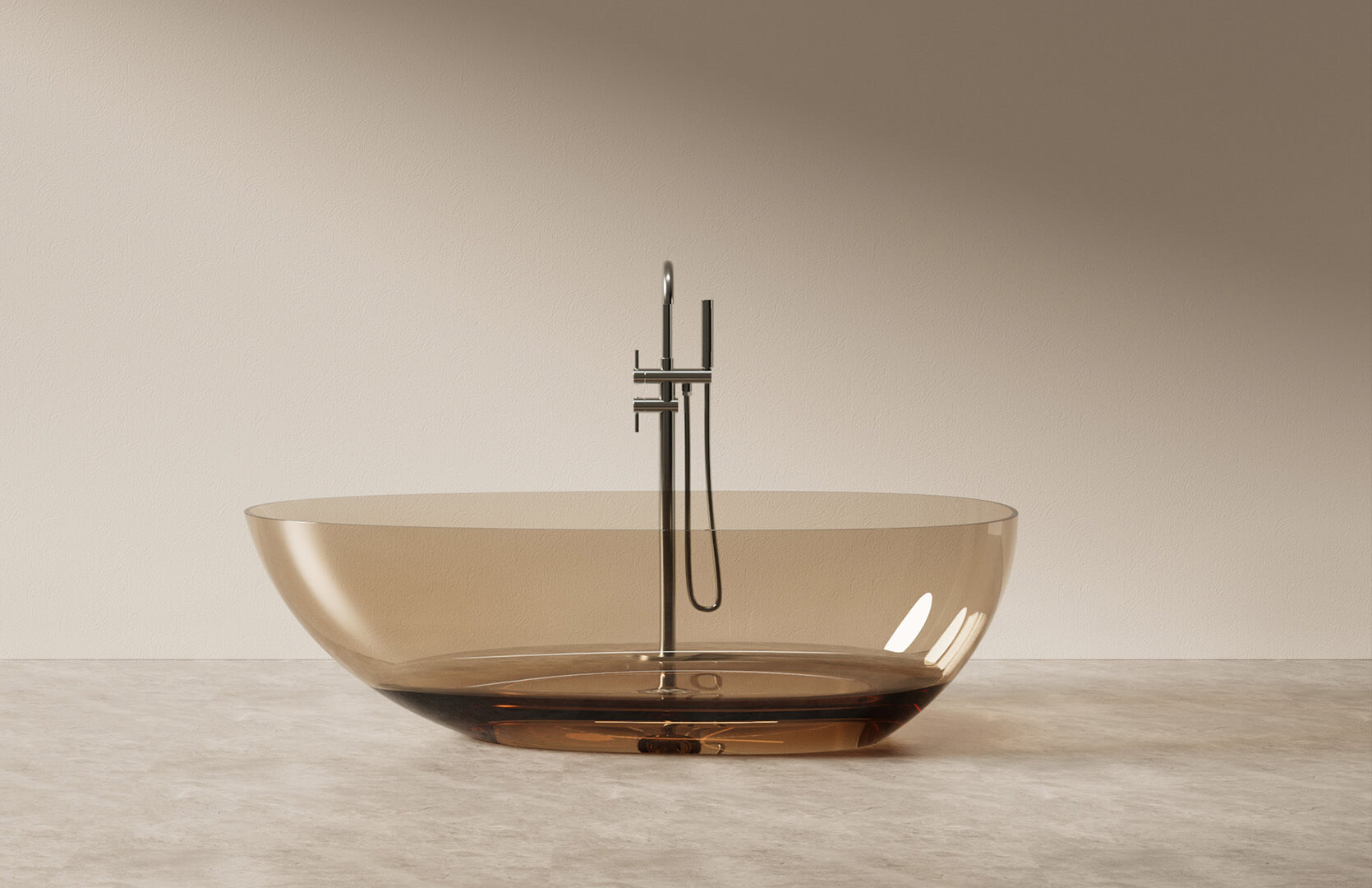Translucent Resin Small Freestanding Tub CPG-8802B